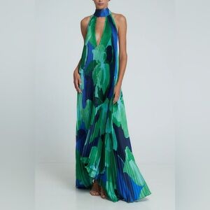 L’IDEE Opera Gown in Capri Print Green